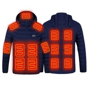 Male And Female Lightweight Electric Padded Jacket Usb Constant Temperature Electric Heating Padded Jacket (Color: blue15, size: L)